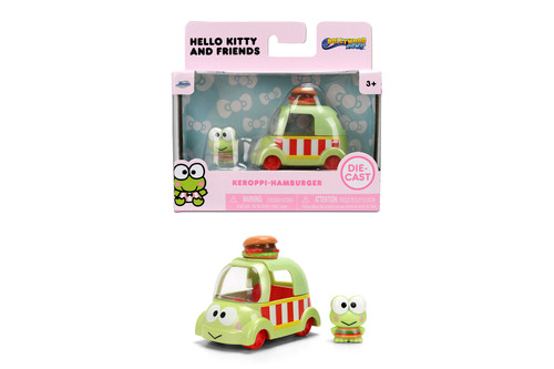 Keroppi - Hamburger Car, Light Green - Jada Toys 85338-W1 - 1/55 Scale Diecast Model Toy Car