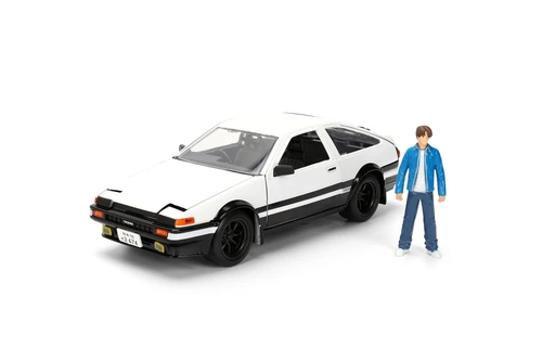 1986 Toyota Trueno (AE86) w/Takumi Figure, Initial D - Jada Toys 34501/4 - 1/24 Scale Diecast Model Toy Car