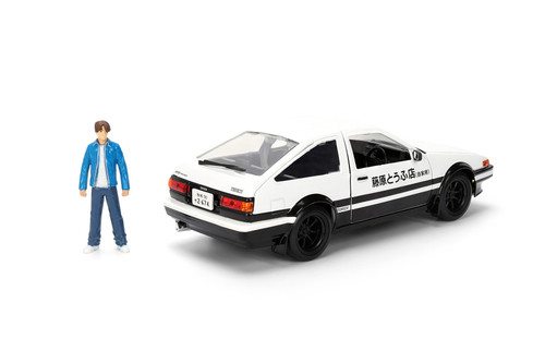 1986 Toyota Trueno (AE86) w/Takumi Figure, Initial D - Jada Toys 34501/4 - 1/24 Scale Diecast Model Toy Car