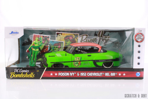 1953 Chevy Bel Air with Poison Ivy Figurine, Poison Ivy - R-23928 - 1/24 scale Diecast Model Toy Car