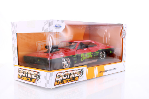 Voodoo Charger 1970 Dodge Charger R/T, Red and Black - Jada Toys R-23939 - 1/24 scale Diecast Car