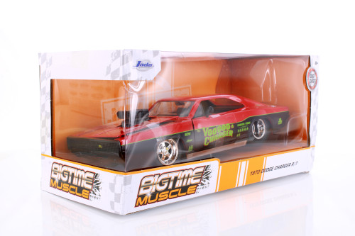 Voodoo Charger 1970 Dodge Charger R/T, Red and Black - Jada Toys R-23938 - 1/24 scale Diecast Car