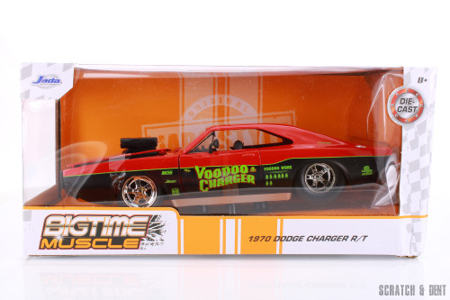 Voodoo Charger 1970 Dodge Charger R/T, Red and Black - Jada Toys R-23938 - 1/24 scale Diecast Car