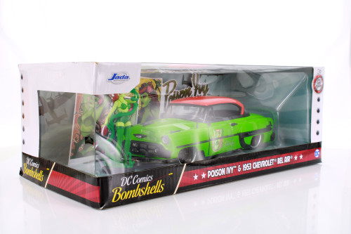 1953 Chevy Bel Air with Poison Ivy Figurine, Poison Ivy - R-23930 - 1/24 scale Diecast Model Toy Car