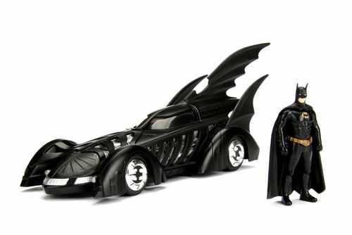 1995 Batmobile Batman Forever, Black - Jada 98036 - 1/24 Scale Diecast Model Toy Car