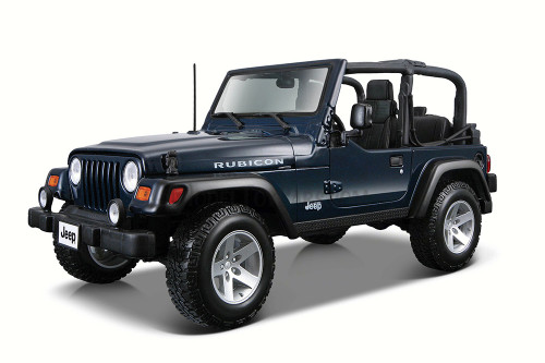 Jeep Wrangler Rubicon, Blue - Maisto 31663 - 1/18 Scale Diecast