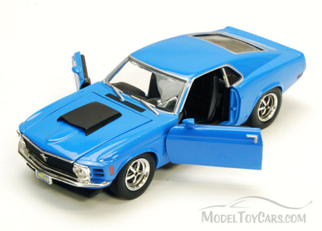 1970 Ford Mustang Boss 429, Blue - Motormax 73303 - 1/24 scale Diecast Model Toy Car