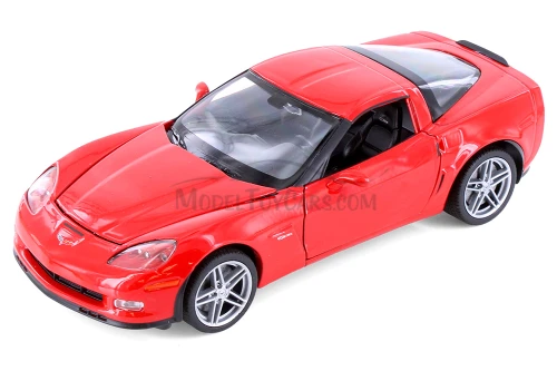 2007 Chevy Corvette, Red -  Showcasts® 22504/4D - 1/24 scale Diecast Model Toy Car (Brand New, but NOT IN BOX)