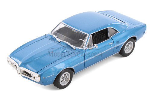 1967 Pontiac Firebird, Blue - Welly 22502 - 1/24 scale Diecast Model Toy Car