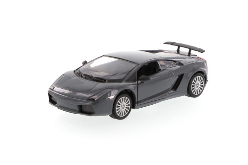 Lamborghini Gallardo Superleggera, Gray w/Black Roof - Motormax 73346 - 1/24 Diecast Model Car