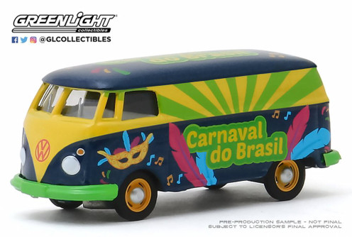 Volkswagen Type 2 Panel Van, Carnaval do Brasil 2020 - Greenlight 30127/48 - 1/64 scale Diecast Car
