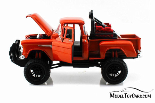 1955 Chevy 5100 Stepside Pick Up, Black - Motor Max 73236W - 1/24