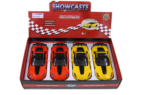 2019 Chevy Corvette ZR1 Hardtop, Yellow - Showcasts 79356/16D - 1/24 scale Diecast Model Toy Car (1 car, no box)