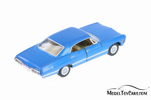 1967 Chevy Impala Hard Top, Blue - Kinsmart 5418D - 1/43 Scale Diecast Model Toy Car