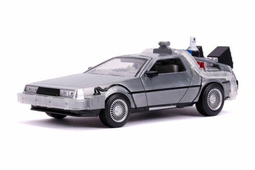 DeLorean Time Machine with lights - Flying Version,31468 - 1/24 Scale Diecast Model Toy Car