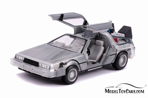 DeLorean Time Machine with lights - Flying Version,31468 - 1/24 Scale Diecast Model Toy Car