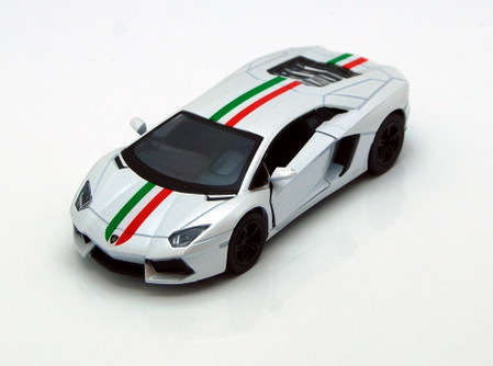 Lamborghini Aventador LP700-4 Hard Top, White - Kinsmart 5355DF - 1/38 Scale Diecast Model Replica (Brand New, but NOT IN BOX)