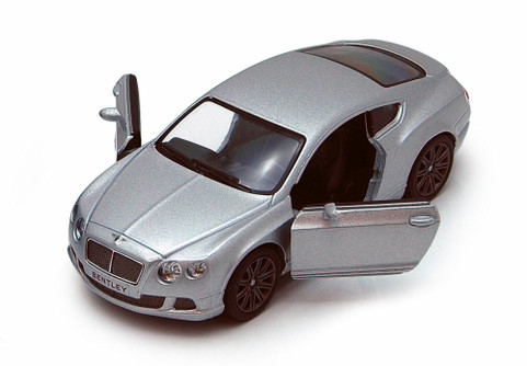 2012 Bentley Continental GT Speed, Silver - Kinsmart 5369D - 1/38 Diecast Car (New, but NO BOX)