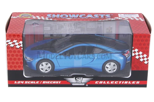 2018 BMW i8 Coupe Hardtop, Blue - Showcasts 79359BU - 1/24 Scale Diecast Model Toy Car