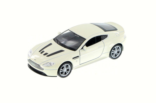 Aston Martin V12 Vantage , White - Welly 43624 - 4.5' Long Diecast Car (Brand New, but NOT IN BOX)
