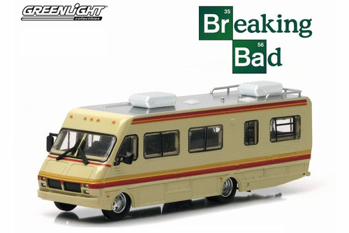 Breaking Bad 1986 Fleetwood Bounder RV, Tan with Stripes - Greenlight 33021/48 - 1/64 Scale Diecast Model Toy Car