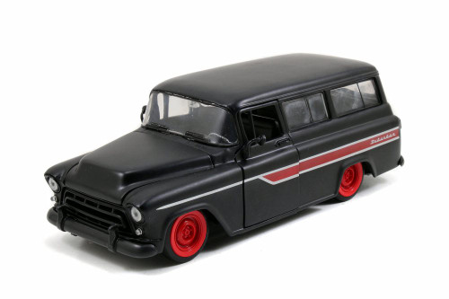 1957 Chevy Suburban w/ Frankenstein Diecast Figure, Gray - Jada