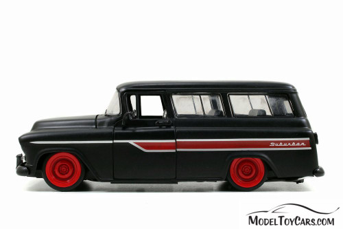 1957 Chevy Suburban w/ Frankenstein Diecast Figure, Gray - Jada