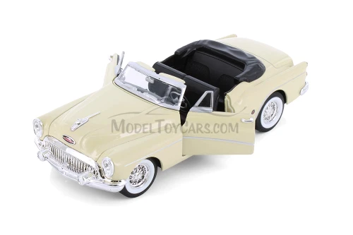 1953 Buick Skylark Open Convertible, Cream White - Welly 24027C/H/4D - 1/24 Scale Diecast Car