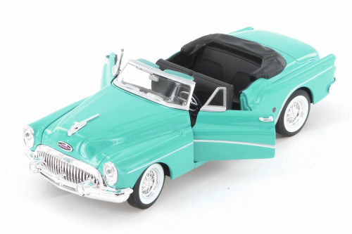 1953 Buick Skylark Opened Convertible, Green - Welly 24027CWGN - 1/24 Scale Diecast Model Toy Car