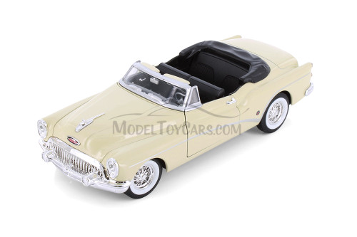 1953 Buick Skylark Open Convertible, White - Welly 24027CWWT - 1/24 scale Diecast Model Toy Car