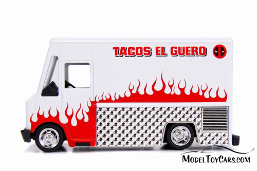 Taco Truck with Deadpool Figure Black Version, Black - Jada