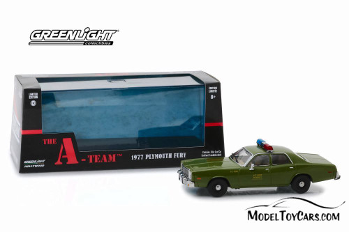 1977 Plymouth U.S Army Police Hard Top, The A-Team - The A-Teamlight 86556 - 1/43 scale Diecast Car