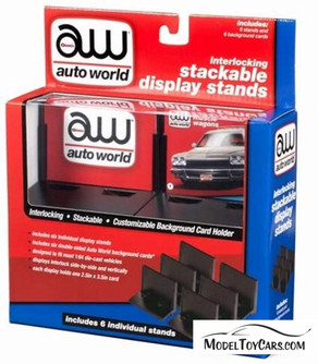 Interlocking Stackable Display Stands, Black - Auto World AWDC017 - 1/64 scale Accessory