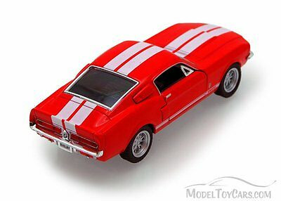 1967 Shelby GT500, Red - Kinsmart 5372D - 1/38 scale Diecast Model Toy Car (Brand New, but NOT IN BOX)