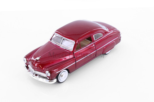 1949 Mercury Eight Coupe, Red - Motormax 73225 - 1/24 scale Diecast Model Toy Car