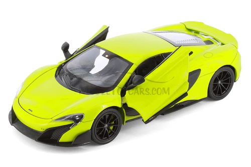 McLaren 675LT Hardtop, Bright Green - Welly 24089/4D - 1/24 scale Diecast Model Toy Car