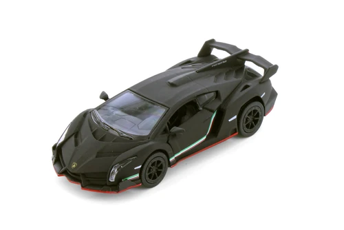 Lamborghini Veneo, Matte Black - Kinsmart 5367D - 1/36 Scale Diecast Model Toy Car
