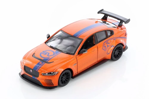Jaguar Project 8 with Decals Hardtop, Orange - Kinsmart 5416DF - 1/38 scale Diecast Model Toy Car