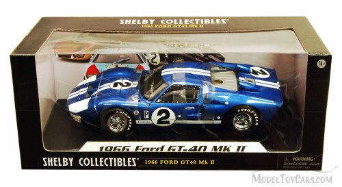 1966 Ford GT-40 MK II Le Mans #6, Blue - Shelby Collectibles