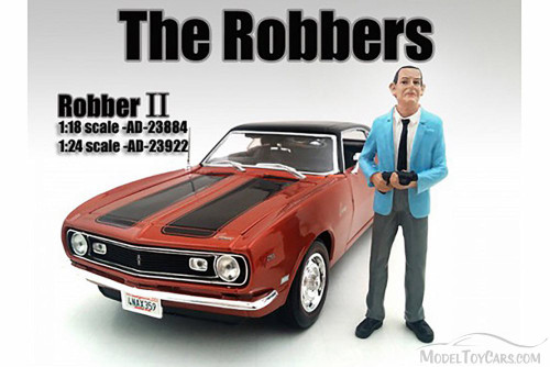 The Robbers Robber II, Turquoise-American Diorama 23922- 1:24 Scale Hand Painted Diorama Accessory