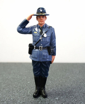 State Trooper Brian Figure, Blue - American Diorama Figurine 16163 - 1/24 scale