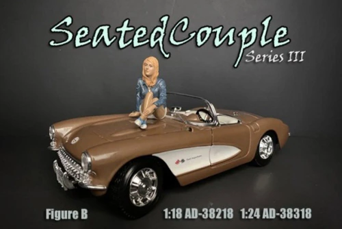 Seated Couple Series III Figure B 38218 - 1/18 scale Figurine - Diorama Accessory