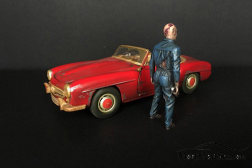 Zombie Mechanic I, Blue - American Diorama 38197 - 1/18 scale Figurine - Diorama Accessory