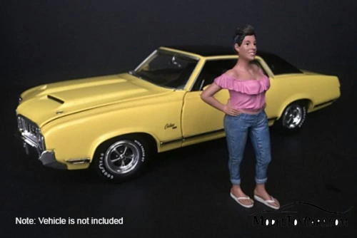 Gloria Figure, Pink with Blue - American Diorama 38182 - 1/18 Scale Figurine - Diorama Accessory