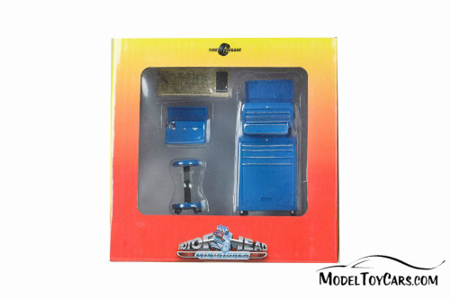 Tire Brigade 4 Piece Tool Set, Blue - Motorhead Miniatures 190 - 1/18 Scale Diorama Accessory