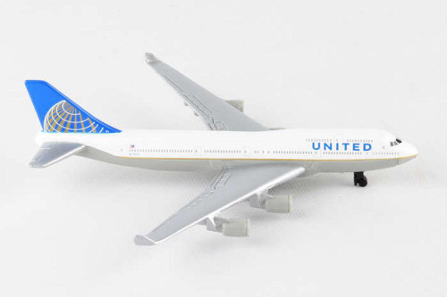 United 747 Single Plane, White - Daron RT6264 - Diecast Model Airplane Replica