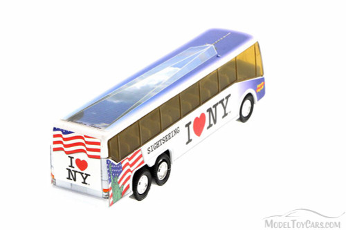 I Love New York Coach Bus, w/Freedom Tower decals - 9803D-ILNY - Collectible Model Toy Car