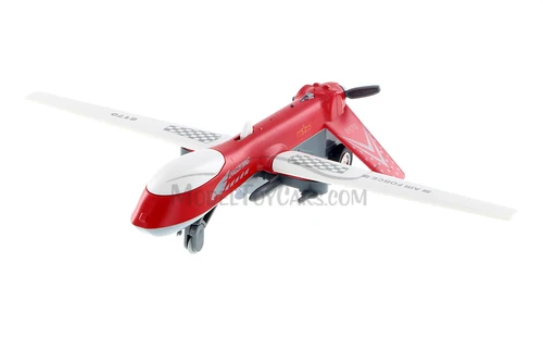 Predator Drone w/ Light & Sound, Red - Daron TM8170 - Diecast Model Military Plane
