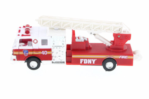 FDNY Pullback Ladder No40 Fire Truck, Red - Daron TM857 - Diecast Model Toy Car (1 car, no box)