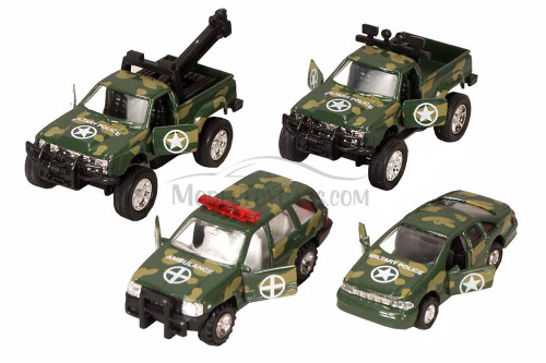 Military Team - Camouflage Diecast Car Package - Box of 12 assorted 5 inch scale Diecast Model Cars